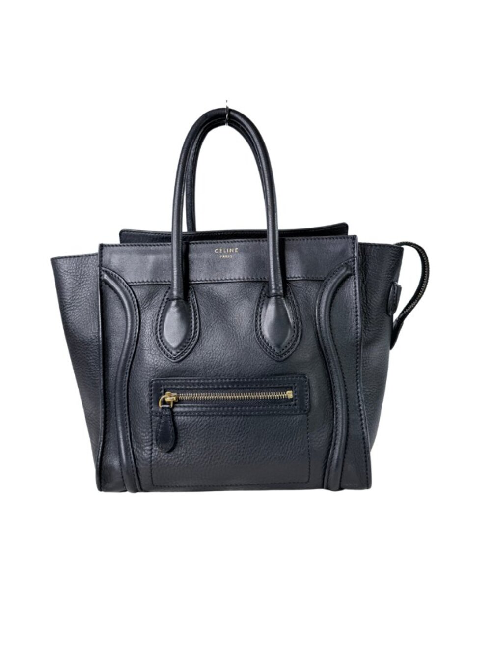Celine Micro Luggage Black Leather Handbag